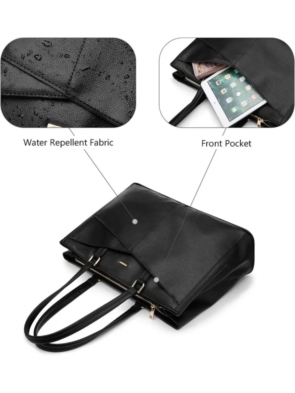 Stylish Waterproof Laptop Tote Bag for Women - 15.6 Inch Computer Briefcase